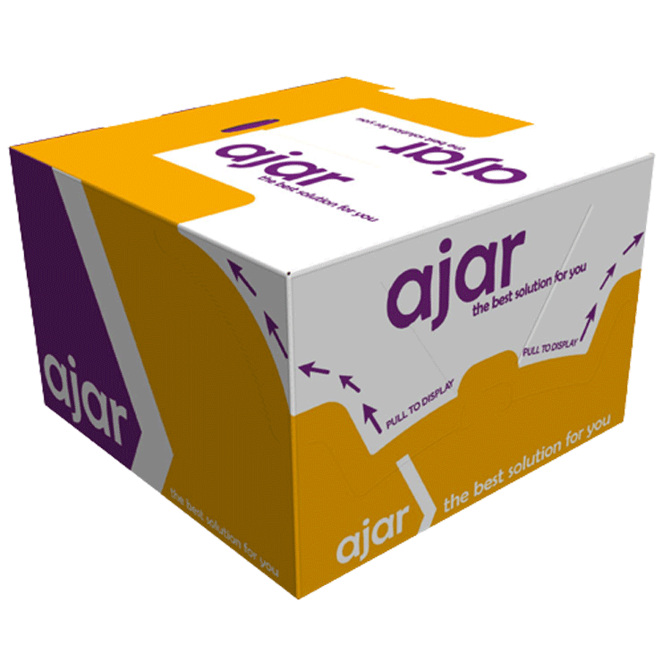 Two way display, display packaging, shelf ready packaging