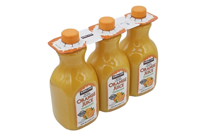 Kirkland orange juice paper handles