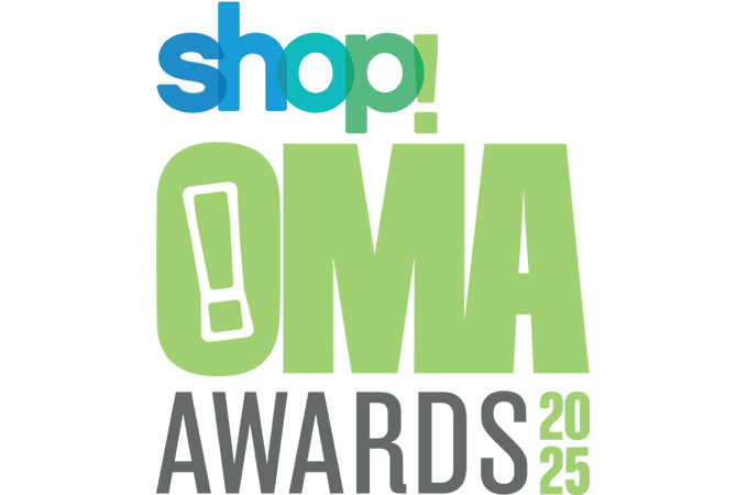 shop! OMA awards logo