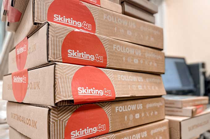 Helping Skirting 4 U eliminate plastic and lower postage costs with size efficient mailer boxes