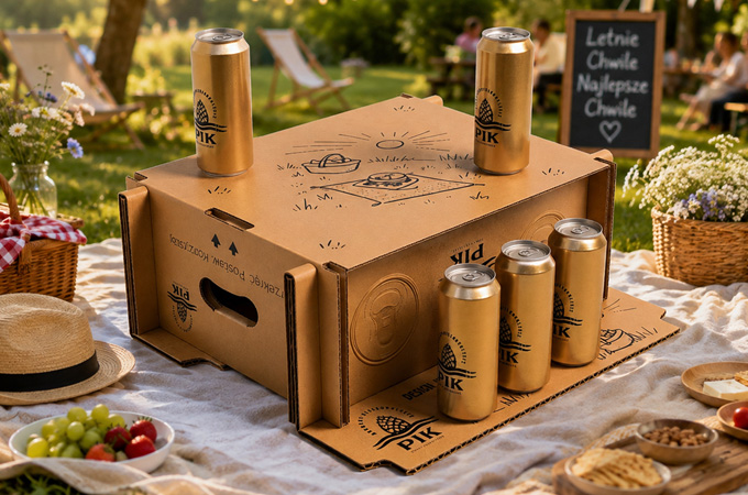 Creating a simple can packaging solution that gives a recyclable drinks box a second life as a practical picnic table.